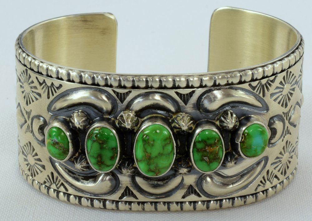 Jeff James, Jr. Blue Diamond Turquoise 5 Stone Bracelet (1 of 5)