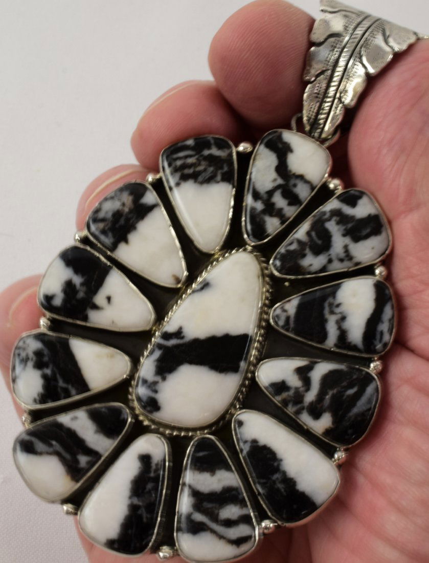 Geraldine Jame Huge White Buffalo Turquoise Pendant (1 of 4)