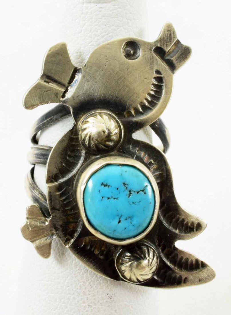 Native American Sterling Silver "Baby Duck" Ring (1 of 3)