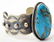 Navajo Sterling Kingman Turquoise Bracelet - 3