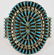 Navajo Sterling Block Turquoise Needlepoint Bracelet