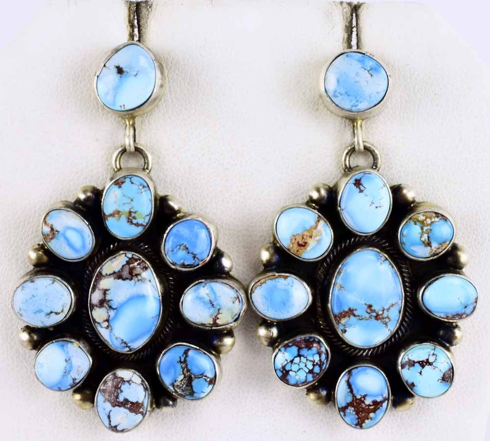 Kathleen Chavez Sterling Golden Hills Turquoise Earring (1 of 3)