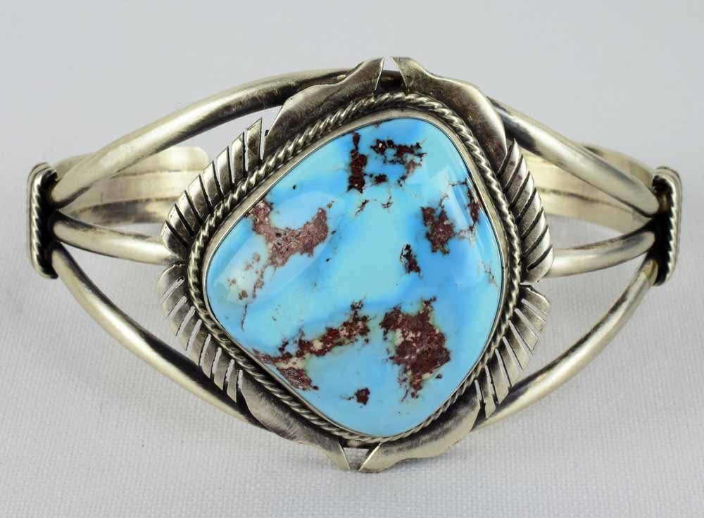 Esther Spencer Sterling Golden Hills Turquoise Bracelet (1 of 5)