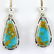 Native American Sterling Royston Turquoise Earrings - 3