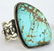 Huge Sterling No. 8 Turquoise Bracelet by Chimney Butte - 3