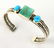 Native American Turquoise 3 Stone Bracelet - 2