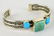 Native American Turquoise 3 Stone Bracelet - 4