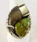 Navajo Sterling Bear Claw Men's Ring w/Royston Turq.