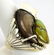 Navajo Sterling Bear Claw Men's Ring w/Royston Turq. - 3