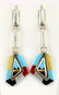 Zuni Sterling Silver Multi-Stone Inlay Earrings - 2