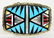 Zuni, C.M. Booqua Multi-Stone Inlay Men's Belt Buckle