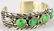 Native American Sterling Sonoran Gold Turquoise Cuff - 3