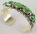 Native American Sterling Sonoran Gold Turquoise Cuff - 5