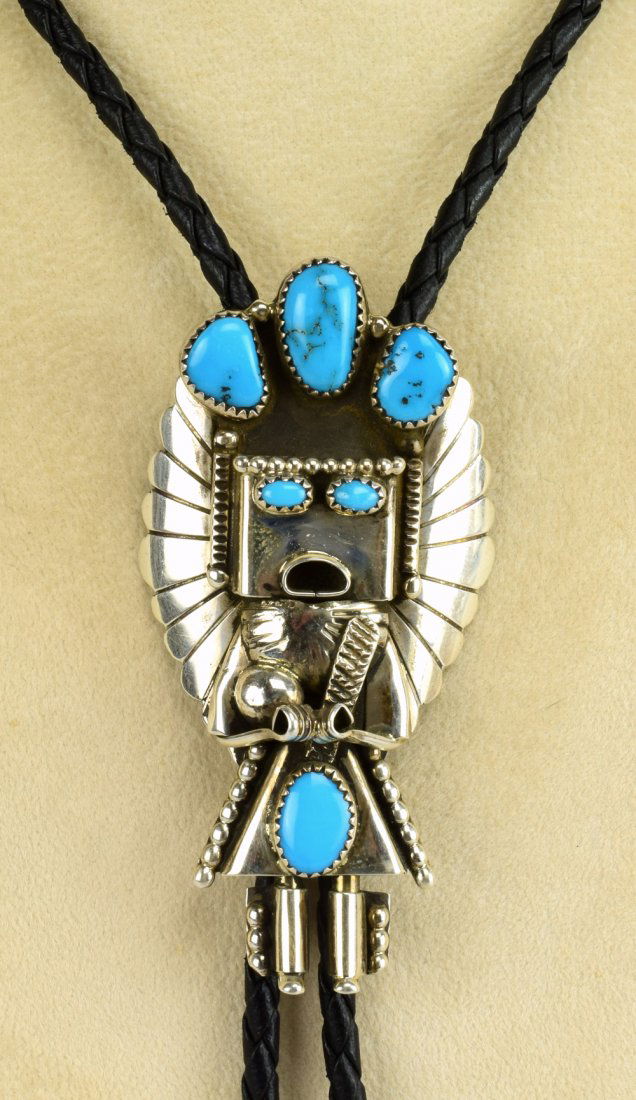 Vintage Bolo Tie w/Kingman Turquoise-Doris Smallcanyon (1 of 5)