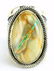 L. James Sterling Ribbon Turquoise Men's Ring