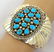 Navajo Sterling Cave Creek Mine Turquoise Bracelet