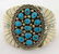 Navajo Sterling Cave Creek Mine Turquoise Bracelet - 2