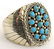 Navajo Sterling Cave Creek Mine Turquoise Bracelet - 3