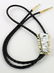 Steve Francisco Inlay White Buffalo Turquoise Bolo Tie - 2