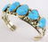 Navajo Sterling Stone Mountain Turquoise Bracelet - 3