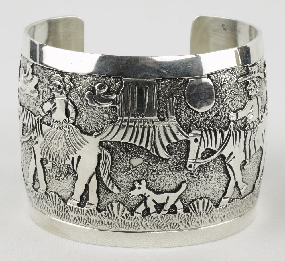 Elaine Becenti Sterling Horse Story Teller Bracelet (1 of 4)
