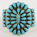 Navajo Sterling Block Turquoise Cluster Cuff Bracelet