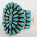 Navajo Sterling Block Turquoise Cluster Cuff Bracelet - 4