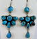 Ella Peters Sterling Morenci Turquoise Dangle Earrings
