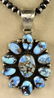 Navajo Sterling Golden Hills Turquoise Pendant Necklace
