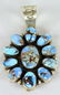 Navajo Sterling Golden Hills Turquoise Pendant Necklace - 3