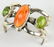 Navajo Sterling Turquoise and Spiny Oyster Bracelet - 3