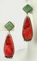 Navajo, B. Joe Turquoise & Spiny Oyster Earrings - 2