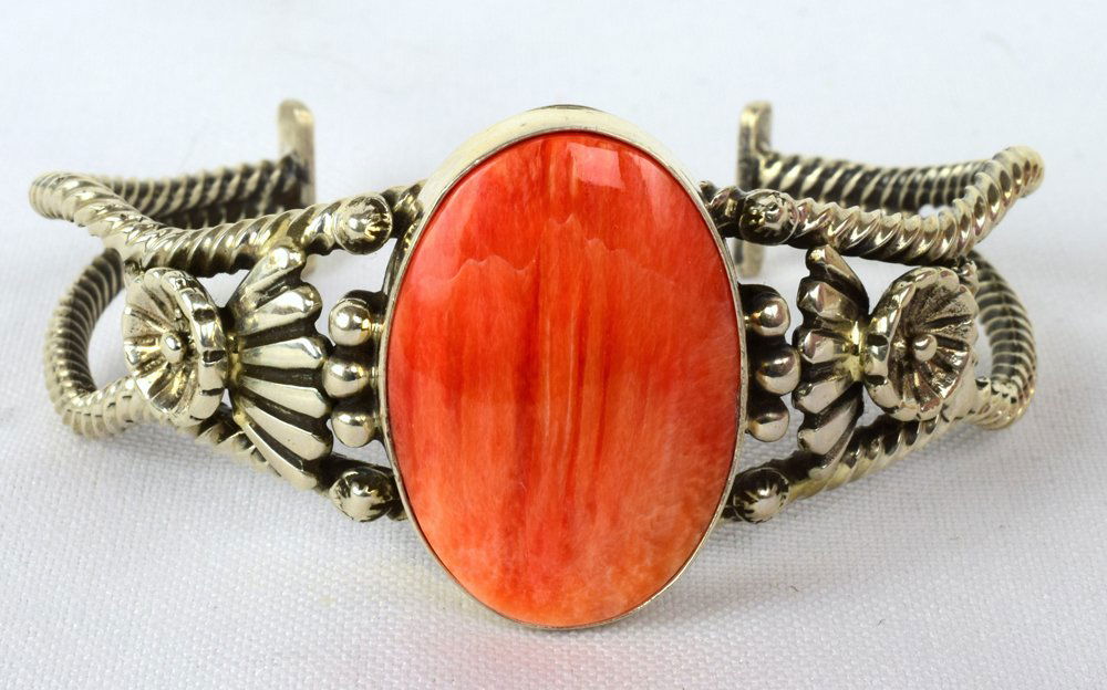 E. Richards Sterling Spiny Oyster Twist Cuff Bracelet (1 of 4)