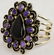 Navajo Huge Sterling Charoite and Black Onyx Bracelet - 3