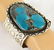 Navajo Sterling Morenci Turquoise Huge Bracelet - 2