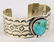 Harold Joe Sterling Turquoise Mtn. Turquoise Bracelet - 2