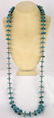 Vintage Kingman Turquoise Disc and Heishi Necklace 42in - 3