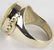 Native American Sterling Ribbon Turquoise Men's Ring - 3