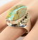 Native American Sterling Ribbon Turquoise Men's Ring - 4