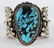 Native American Sterling Kingman Turquoise Cuff