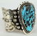Native American Sterling Kingman Turquoise Cuff - 2