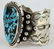 Native American Sterling Kingman Turquoise Cuff - 3