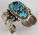 Native American Sterling Kingman Turquoise Cuff - 4