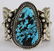 Native American Sterling Kingman Turquoise Cuff - 7