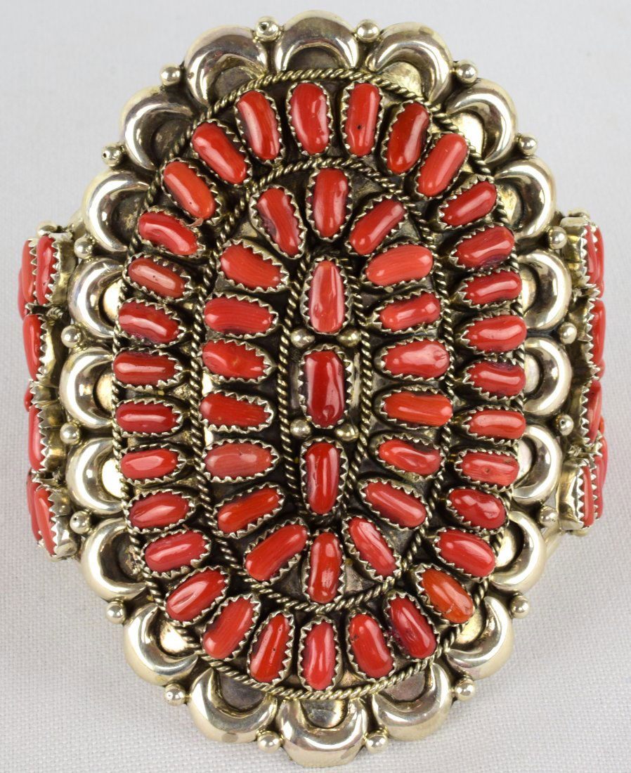 Justina Wilson Sterling Mediterranean Coral Cuff (1 of 6)