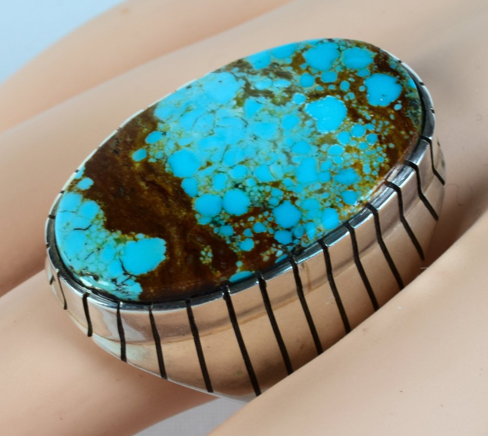 Ray Jack Pilot Mountain Turquoise Men's Ring (1 of 4)