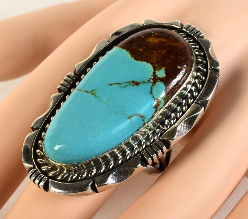 Native American Sterling Kingman Turquoise Ring (1 of 4)