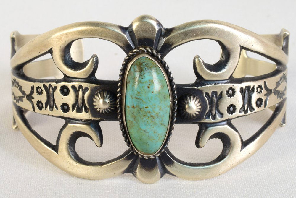 Martha Cayatineto Sterling Sand Cast Bracelet (1 of 5)