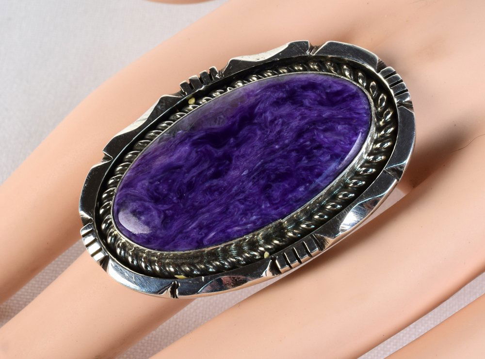 Eddie Sacatero Sterling Charoite Women's Ring (1 of 3)