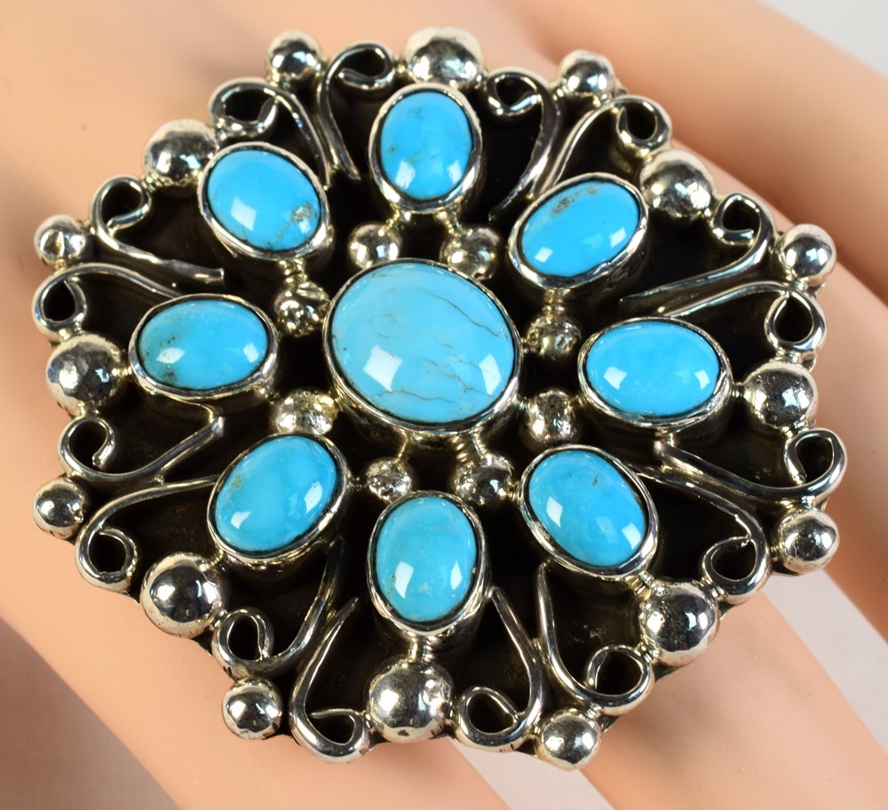 Navajo Sterling Calibrated Tungsten Turquoise Ring (1 of 3)